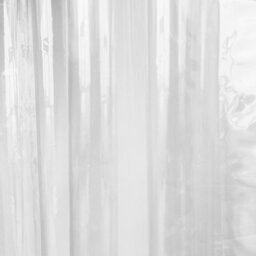 Neel Blue Shower Curtain Liner, Mould & Mildew Resistant With 12 Curtain Hooks, 180Cm X 180Cm - Clear With Bottom Magnet - thumbnail 5