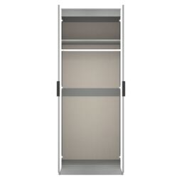 Ancona Ready Assembled Modern Matt Dusk Grey Tall Double Wardrobe (H)1956mm (W)766mm (D)530mm - thumbnail 7