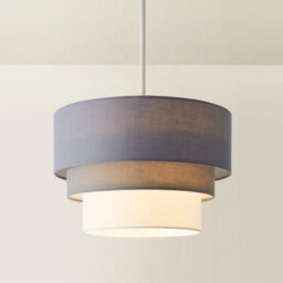 Valuelights Aztec 3 Tier Grey Fabric Ceiling Light Shade (D)30Cm - thumbnail 3