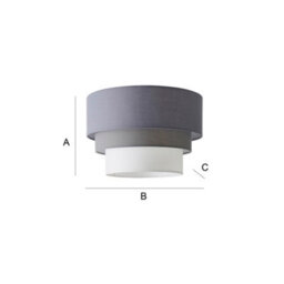 Valuelights Aztec 3 Tier Grey Fabric Ceiling Light Shade (D)30Cm - thumbnail 7