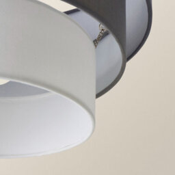 Valuelights Aztec 3 Tier Grey Fabric Ceiling Light Shade (D)30Cm - thumbnail 4