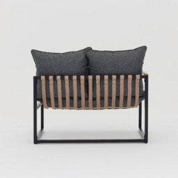 Home Detail Marbella Black Garden Corner Set With Grey Cushions - thumbnail 7