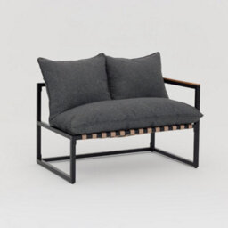 Home Detail Marbella Black Garden Corner Set With Grey Cushions - thumbnail 4