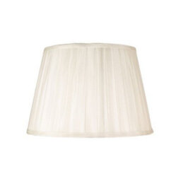Happy Homewares Traditional Classic Cream Faux Silk Pleated Inner Lined Lamp Shade - 10 - thumbnail 2