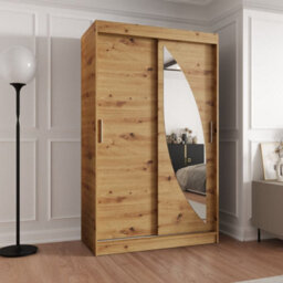 Arte Oak Artisan Wardrobe W120Cm X H200Cm X D62Cm - Nature-Inspired Compact Design