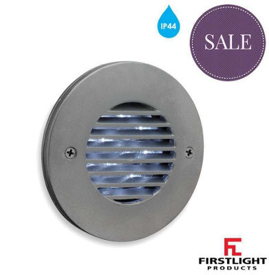 Firstlight Wall & Step Light White Led Satin Steel 5648Ss - image 1