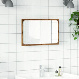 Berkfield Bathroom Mirror With Led Light Artisan Oak 60X8.5X38 Cm - thumbnail 4