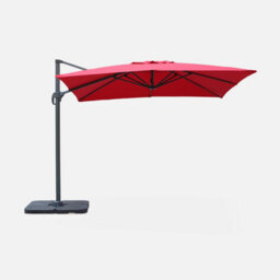 Sweeek. 3X3M Square Cantilever Parasol Falgos Red 298X298X260 Cm - thumbnail 4