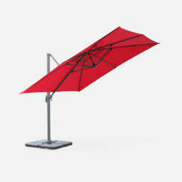Sweeek. 3X3M Square Cantilever Parasol Falgos Red 298X298X260 Cm - thumbnail 5