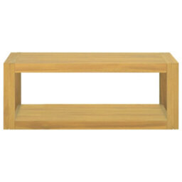 Berkfield Wall-Mounted Bathroom Cabinet 90X45X35 Cm Solid Wood Teak - thumbnail 2