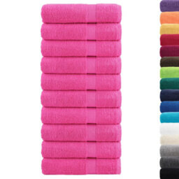 Berkfield Durable Premium Hand Towels Solund 10 Pcs Pink 50X100 Cm 600 Gsm