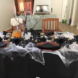 2 Pack Black 5.9Ft Artificial Rose Garland - Hanging Floral Vine With Autumn Leaves For Halloween Thanksgiving Mantle & Home Decor - thumbnail 7