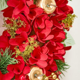 Dibor Traditional Red Festive Decor Autumn-Winter Front Door Wreath Christmas Wreath 38Cm - thumbnail 4