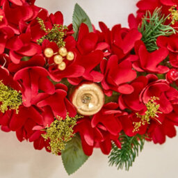 Dibor Traditional Red Festive Decor Autumn-Winter Front Door Wreath Christmas Wreath 38Cm - thumbnail 3