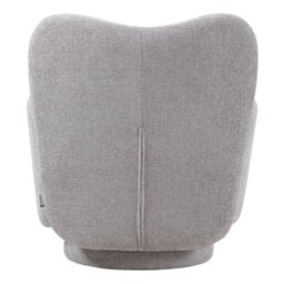 Living And Home Grey Chenille Upholstered Swivel Accent Sofa Chair Armchair - thumbnail 3