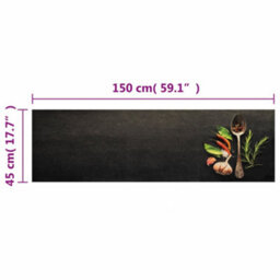 Berkfield Kitchen Rug Washable Spices 45X150 Cm Velvet - thumbnail 5