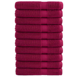 Berkfield Premium Towels Solund 10Pcs Bordeaux 100X200Cm 600Gsm - thumbnail 1