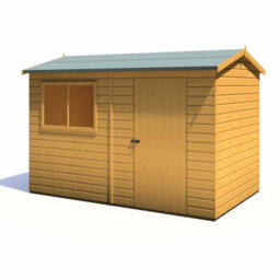 Shire Lewis 10 X 6 Feet Single Door Reverse Apex Style C Shed - L196.3 X W311.4 X H212.7 Cm - thumbnail 4