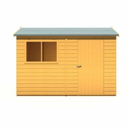 Shire Lewis 10 X 6 Feet Single Door Reverse Apex Style C Shed - L196.3 X W311.4 X H212.7 Cm - thumbnail 1