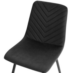 Beliani Set Of 4 Dining Chairs Havre Velvet Black - thumbnail 7
