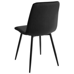Beliani Set Of 4 Dining Chairs Havre Velvet Black - thumbnail 6