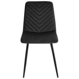 Beliani Set Of 4 Dining Chairs Havre Velvet Black - thumbnail 5