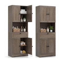171.5 Cm Tall Bathroom Cabinet Freestanding Storage Cabinet - thumbnail 5