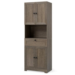 171.5 Cm Tall Bathroom Cabinet Freestanding Storage Cabinet - thumbnail 3
