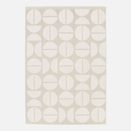 Sweeek - Megan 160X230Cm Beige Recycled Polyester Geometric Pattern Indoor/outdoor Rug