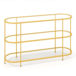 "Costway 3-Tier Tv Stand For Tvs Up To 65"" 140Cm Tv Console Table" - thumbnail 1