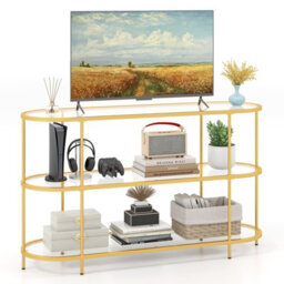 "Costway 3-Tier Tv Stand For Tvs Up To 65"" 140Cm Tv Console Table" - thumbnail 7