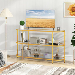 "Costway 3-Tier Tv Stand For Tvs Up To 65"" 140Cm Tv Console Table" - thumbnail 9