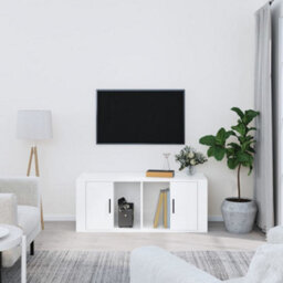 Berkfield Tv Cabinet High Gloss White 100X35X40 Cm Engineered Wood - thumbnail 1