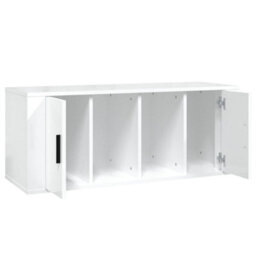 Berkfield Tv Cabinet High Gloss White 100X35X40 Cm Engineered Wood - thumbnail 7