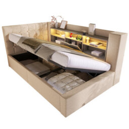 Btm 3Ft Daybed With Hydraulic Storage, Usb/type-C Charging, Linen Beige (No Mattress) - thumbnail 8