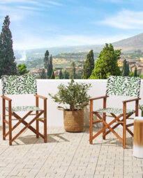 Beliani Set Of 2 Garden Chairs Cine Acacia Wood Dark Brown - thumbnail 2
