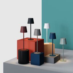GoodHome Quelea Conical Matt Taupe Rechargeable Integrated Led Table Lamp - thumbnail 9
