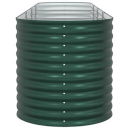 Berkfield Modern Garden Raised Bed Green 400 X 80 X 81 Cm Steel - thumbnail 7