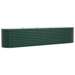 Berkfield Modern Garden Raised Bed Green 400 X 80 X 81 Cm Steel