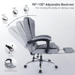 Onemill Executive Office Chair With Footrest,computer Chair With Tilt Function For Home Office Working - thumbnail 5
