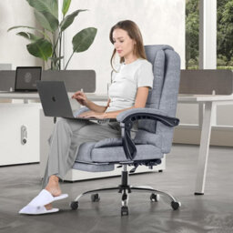 Onemill Executive Office Chair With Footrest,computer Chair With Tilt Function For Home Office Working - thumbnail 2