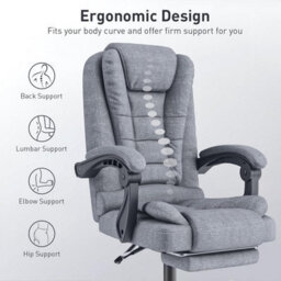 Onemill Executive Office Chair With Footrest,computer Chair With Tilt Function For Home Office Working - thumbnail 6
