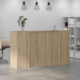 Berkfield Reception Desk Sonoma Oak 180X50X103.5 Cm Engineered Wood - thumbnail 4