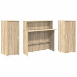 Berkfield Reception Desk Sonoma Oak 180X50X103.5 Cm Engineered Wood - thumbnail 7