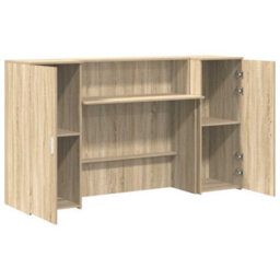 Berkfield Reception Desk Sonoma Oak 180X50X103.5 Cm Engineered Wood - thumbnail 6