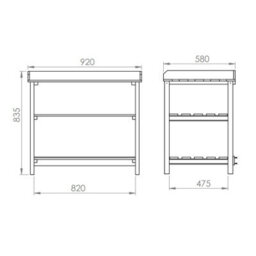 Waltons 1M Garden Potting Bench With Pressure Treated Wood For Outdoor Use - thumbnail 6