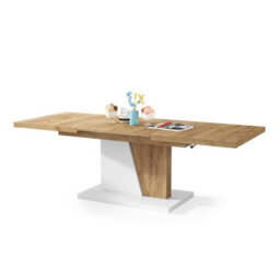 Heze Furniture Gala 2 In 1 Extending Coffee / Dining Table - Gold Craft Oak / White - thumbnail 8