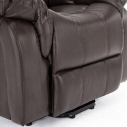 More4Homes Seattle Electric Single Motor Rise Recliner Armchair Sofa Home Lounge Bonded Leather Chair (Brown) - thumbnail 7