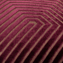 Paoletti Evoke Cut Velvet Feather Filled Cushion, Burgundy, 55 X 55Cm - thumbnail 5