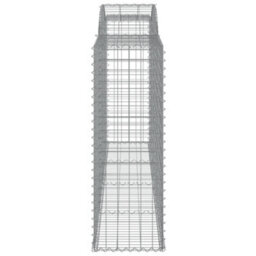 Berkfield Durable Arched Gabion Baskets 7 Pcs 300X50X140/160 Cm Galvanised Iron - thumbnail 5